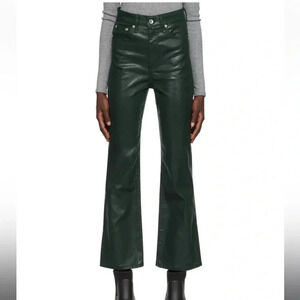 Rag & Bone Casey High-Rise Ankle Flare Coated Pine Grove NWT size 30